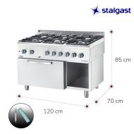 Cocina 6 Fuegos Gas Natural 3,5kw | Equipamiento Industrial