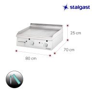 Plancha Acero Sobremesa 80 Gas Natural Stalgast | Equipamiento Industrial
