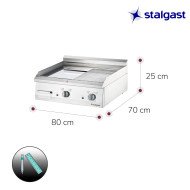 Plancha Eléctrica Trifásica 80cm Ranurada Stalgast | Equipamiento Industrial