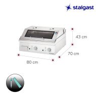 Plancha Eléctrica Stalgast 80cm Triphasé | Equipamiento Industrial