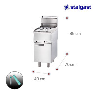Freidora Gas Natural Doble 2x7L Stalgast | Equipamiento Industrial