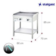 Plancha Acero Ranurada 80 Eléctrica Stalgast | Hostelería Profesional