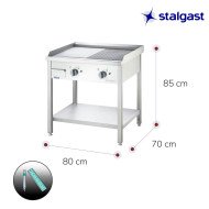 Plancha Acero Ranurada 80 Eléctrica Trifásica | Gastroten