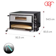 Horno de Pizza Eléctrico Doble 4+4x35 cm 400°C | Gastroten