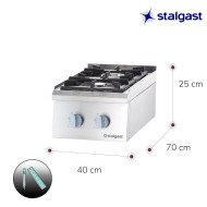 Cocina 2 Fuegos Sobremesa Gas Natural Stalgast | Hostelería Profesional