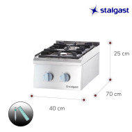 Cocina 2 Fuegos Sobremesa Gas Butano | Gastroten