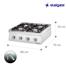 Cocina 4 Fuegos Sobremesa Gas Butano Stalgast | Hostelería Profesional