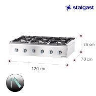 Cocina 6 Fuegos Sobremesa Gas Butano | Equipamiento Industrial