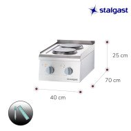 Cocina Eléctrica Sobremesa Trifásica Stalgast | Equipamiento Industrial