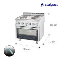 Cocina 4 Fuegos Eléctricos con Horno Convección | Gastroten