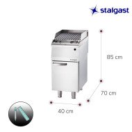 Barbacoa de Piedra Volcánica Gas Butano Rejilla Tipo S 40 | Gastroten