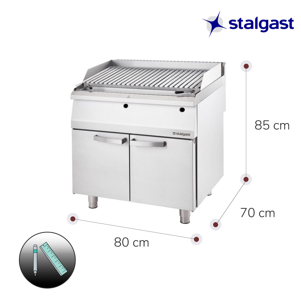 Barbacoa de Piedra Volcánica a Gas Butano Rejilla 80 | Gastroten