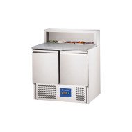 Mesa Pizzera 90cm 2 Puertas para 5 Cubetas GN 1/6 | Gastroten
