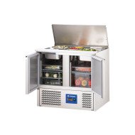Mesa Ensaladera 90 cm 2 Puertas GN 1/4 | Gastroten