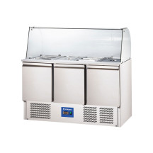 Mesa Ensaladera 136 cm 16 Cubetas GN 1/4 | Gastroten