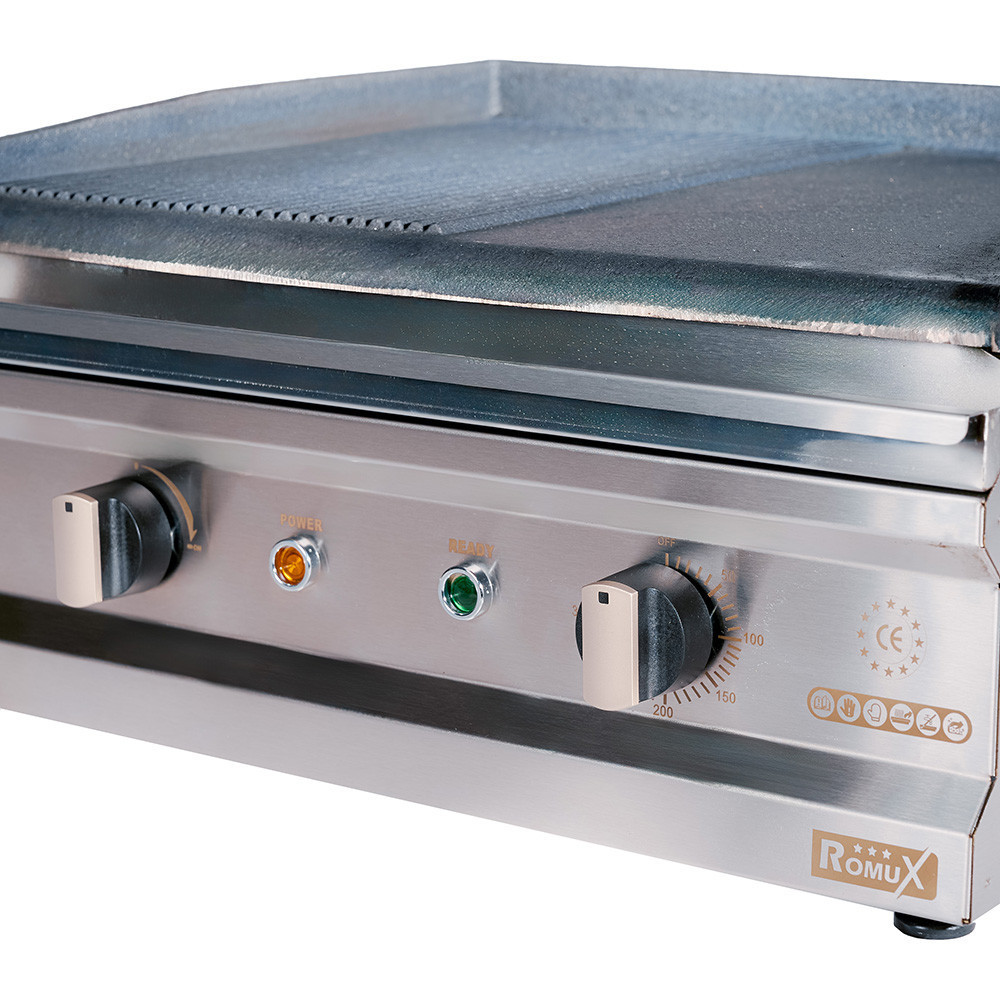 Plancha Hierro Eléctrica 50 cm Sobremesa Romux | Equipamiento Industrial