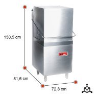 Lavavajillas Industrial Cúpula 50x50 Romux | Lavado Profesional
