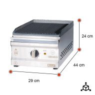 Plancha Hierro Eléctrica Ranurada 30 cm Romux | Equipamiento Industrial