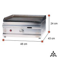 Plancha Hierro Gas 50 cm Sobremesa Romux | Equipamiento Industrial