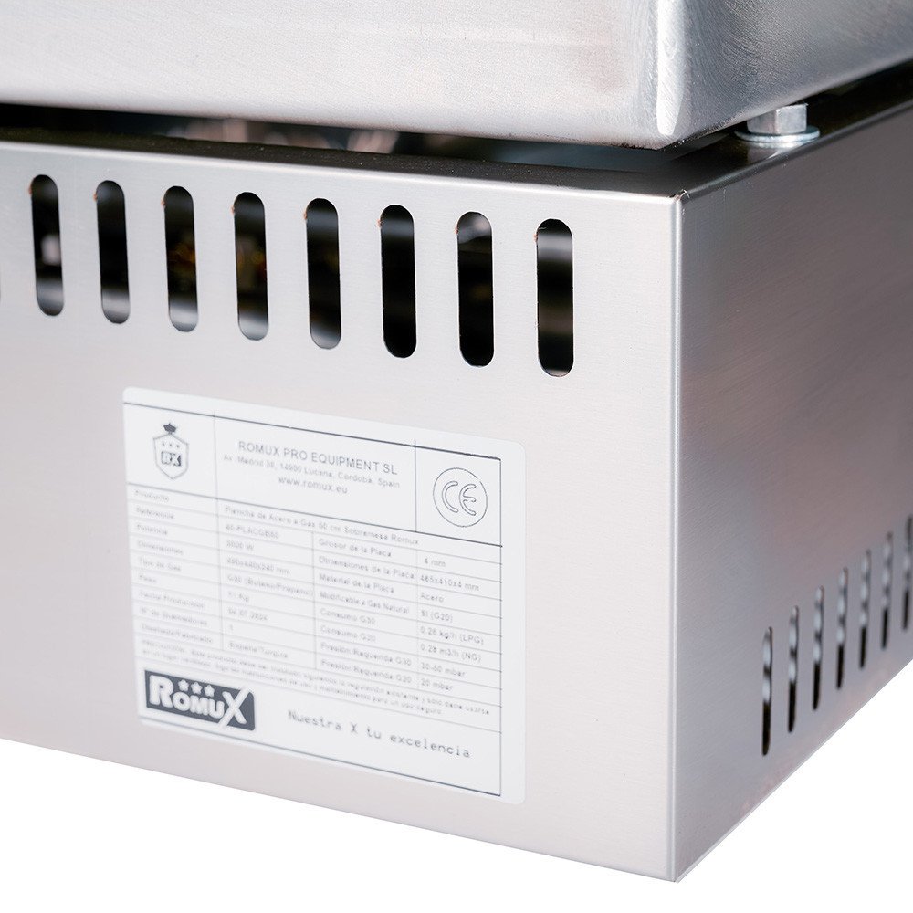 Plancha a gas 50 cm romux