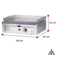 Plancha a gas 50 cm romux