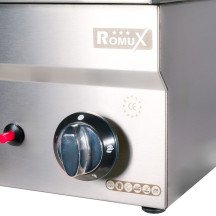 Plancha Industrial Cromo Duro 50 cm Gas Romux | Equipamiento Industrial
