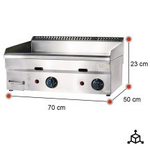 Plancha Industrial Cromo Duro 70 cm Gas Romux | Equipamiento Industrial