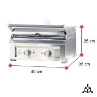 Grill Industrial Eléctrico 40 cm Sobremesa Romux | Equipamiento Hostelería