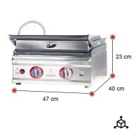 Grill Industrial a Gas 47 cm Sobremesa Romux | Hostelería Profesional