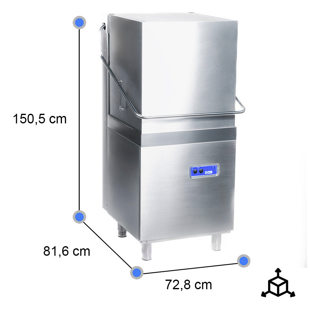 Lavavajillas Industrial Cúpula 50x50 cm Cleiton | Lavado Inox