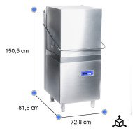 Lavavajillas Industrial Cúpula 50x50 Cleiton | Lavado Inox