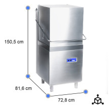Lavavajillas Industrial Cúpula 50x50 Cleiton | Lavado Inox