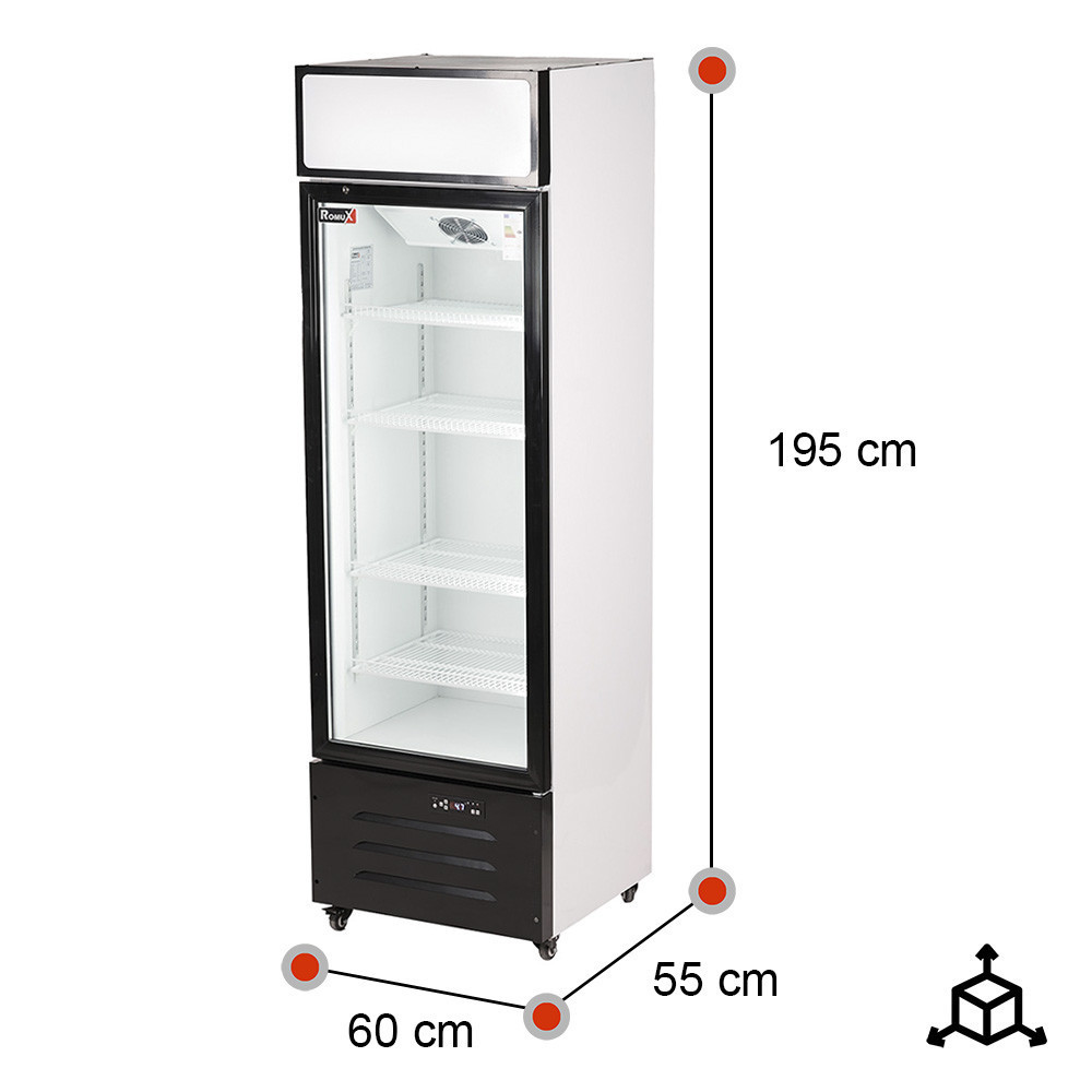 Armario Expositor Refrigerado 300L Ventilado Romux | Equipamiento Industrial