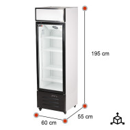 Armario Expositor Refrigerado 300L Ventilado Romux | Equipamiento Industrial