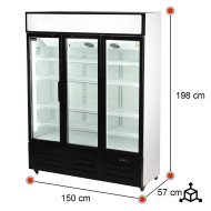 Armario Expositor Refrigerado 900L 3 Puertas Romux | Equipamiento Industrial