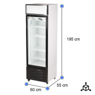 Armario Expositor Refrigerado 300L Ventilado Cleiton | Equipamiento Industrial