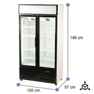 Armario Expositor Refrigerado 600 Litros Ventilado | Gastroten
