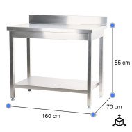 Mesa Mural 1600x700x850mm Desmontable Cleiton | Equipamiento Industrial
