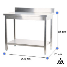 Mesa Mural Desmontable 2000x700mm Cleiton | Equipamiento Industrial