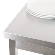 Mesa de Trabajo Acero Inoxidable para Hostelria 600x600 mm | ROMUX Profesional