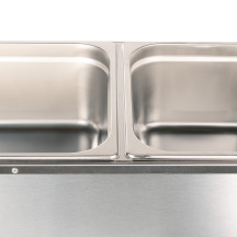 Baño María Industrial 3 Cubas 1/2 GN Romux | Equipamiento Hostelería