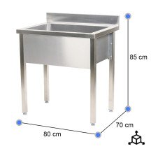 Fregadero Desmontable 800x700mm Cleiton | Lavado Industrial