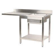 Fregadero 1 Seno 1400x700x900 mm Romux | Equipamiento Industrial