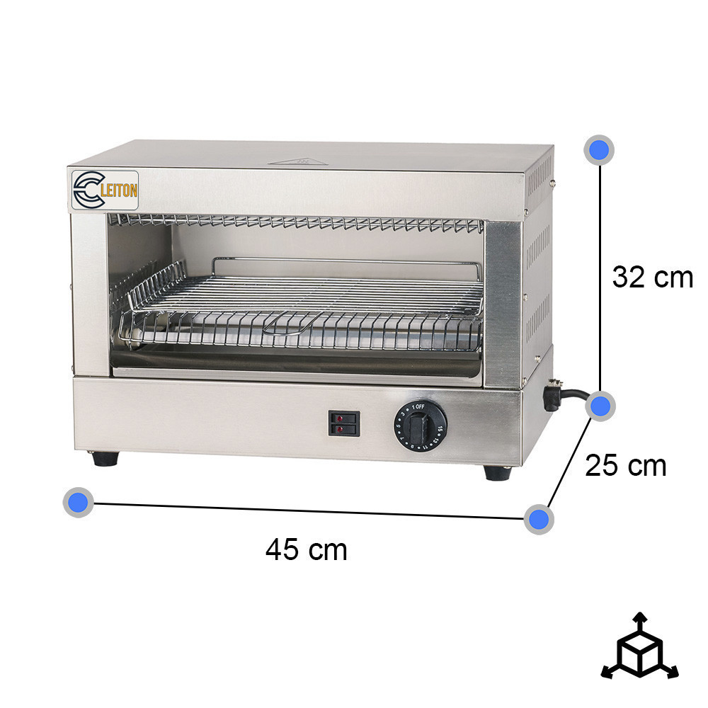 Tostador Simple Industrial Cleiton 2 Rebanadas | Gastroten