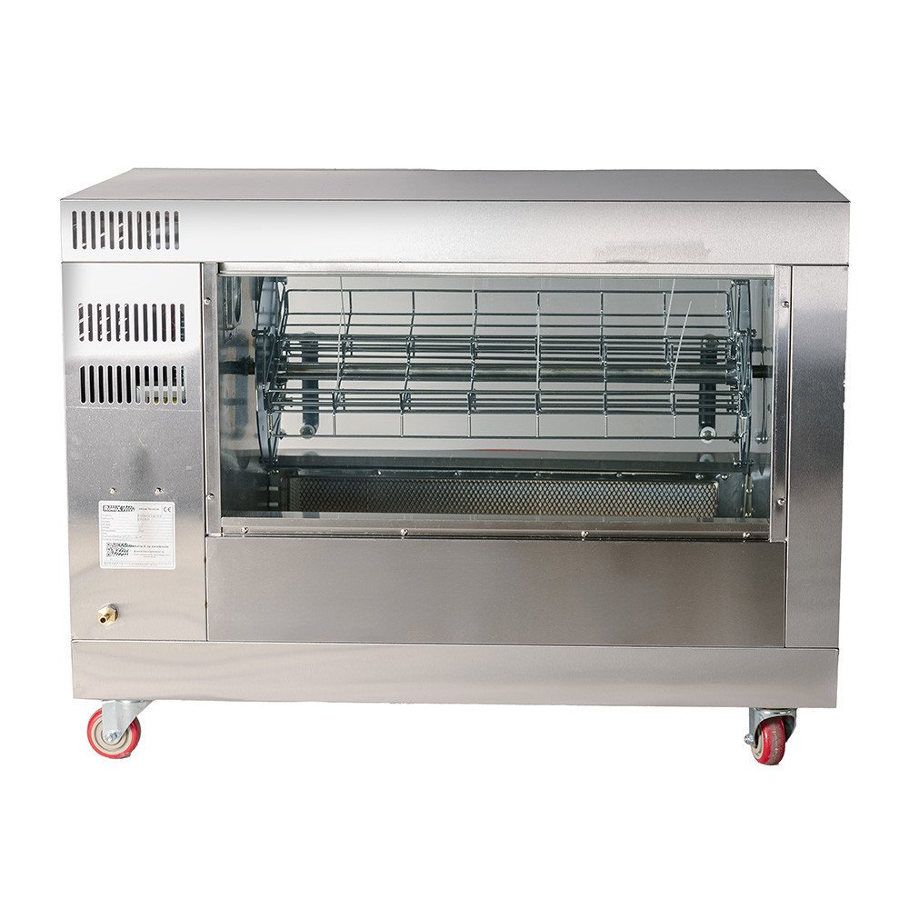 Asador de Pollos Horizontal a Gas Butano 12-16 Pollos Romux | Alta calidad para hostelería