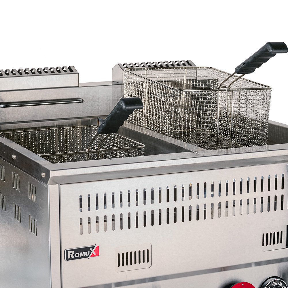 Freidora Industrial Doble 15+15L Gas Butano Romux | Hostelería Profesional