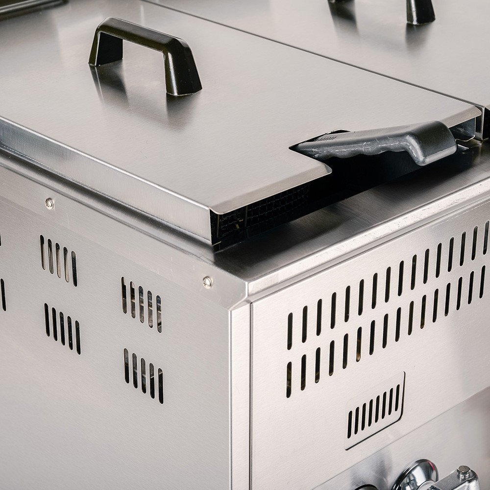 Freidora Industrial Doble 15L Gas Butano Cleiton | Equipamiento Hostelería