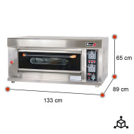 Horno de Pizza Gas Butano Simple 4x32 cm Romux | Equipamiento Industrial