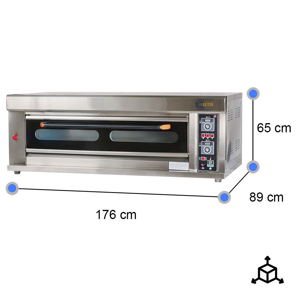 Horno de Pizza Industrial a Gas Butano 8x32 cm Cleiton | Hostelería Profesional