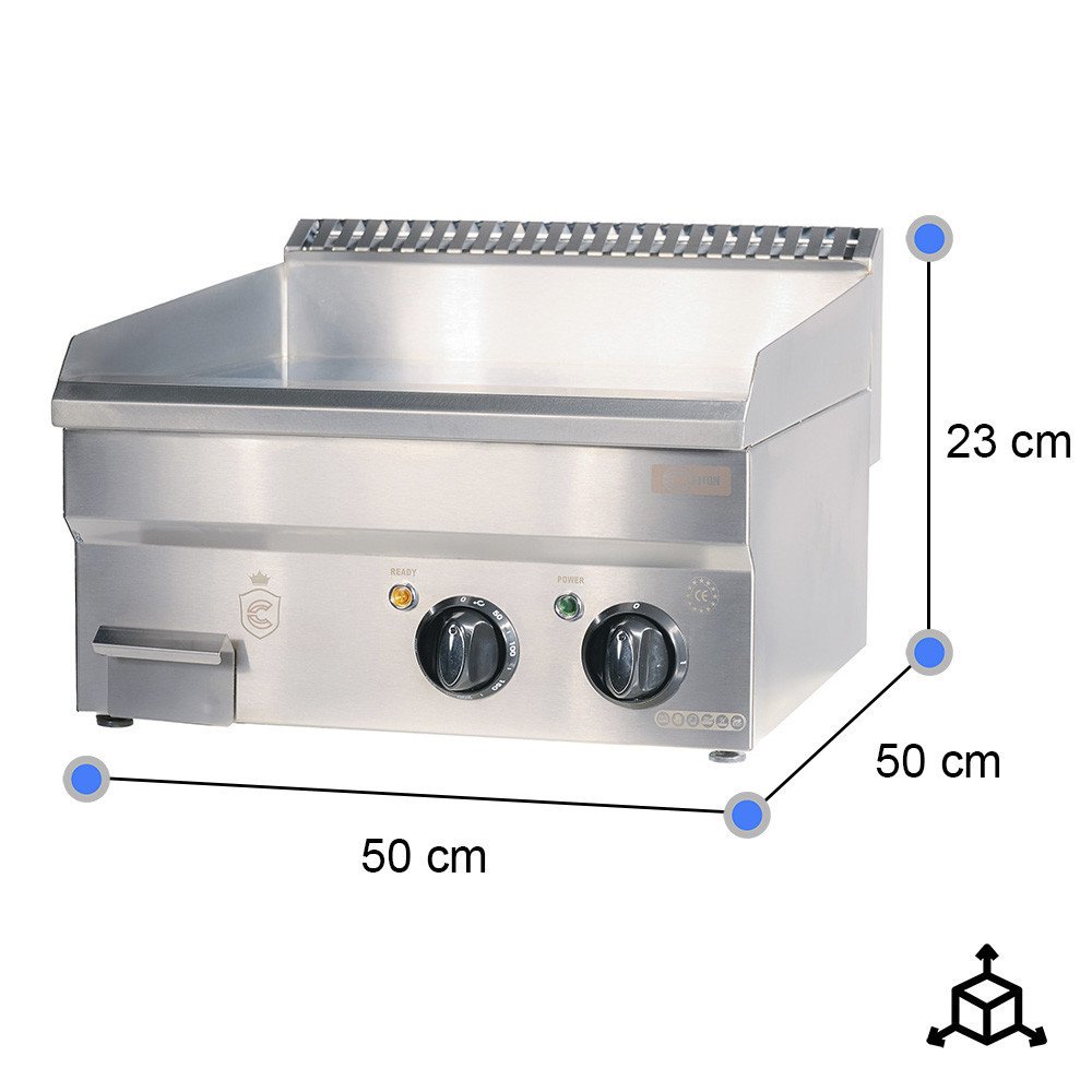 Plancha eléctrica 50 cm cromo duro cleiton